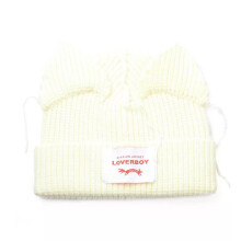 Cat Ear Knit Hat Double-layer Warm Lover boy Pig Ear Woolen Hat Hooded Cap Niche Hip-hop Personality Winter Hat