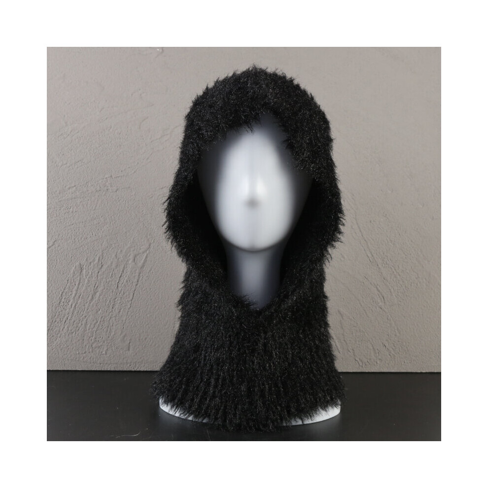 Alpaca Soft Balaclava Party Mask Winter Hat Bib Caps For Skiing Bicycle Cycling Outdoor Keep Warm Sports Knitted Beanies Black 885657969005