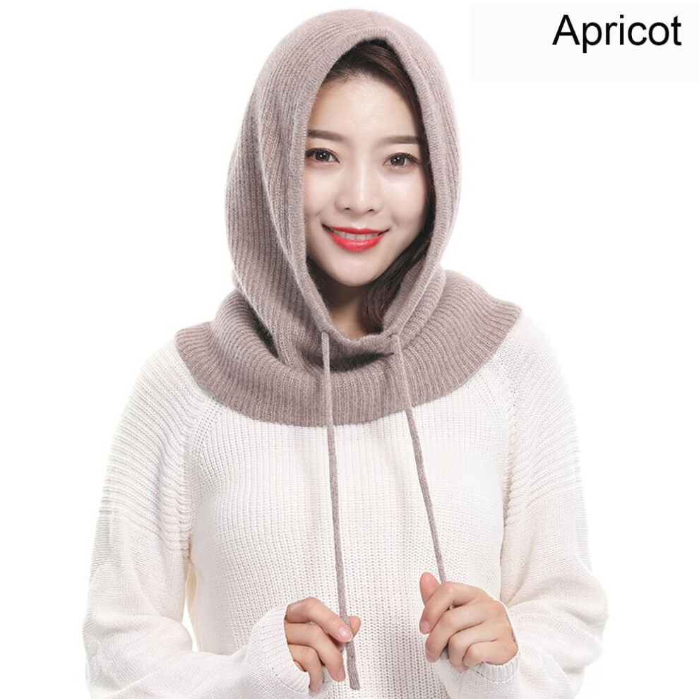 Unisex Windproof Knitted Balaclava Skullies Hooded Woolen Yarn Hat Neck&Face Protect Beanie Hat Thicken Warm Cap Multicoloured 885657969012