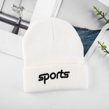 Knitted Hat Cap For Children Boy's Hat Embroidery Letter Beanie Hat Autumn Winter Knitted Adult Headwear For Women Men HT19
