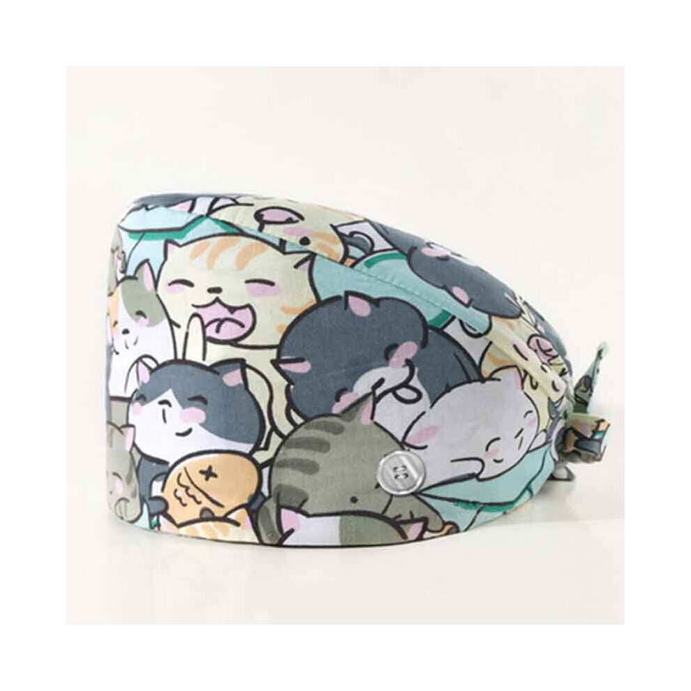 Scrub Nurse Hat Surgicals Cap Floral Bouffant Cap Multicolor Nurse Scrub Cap Adjustable Bandage Turban 885657973880