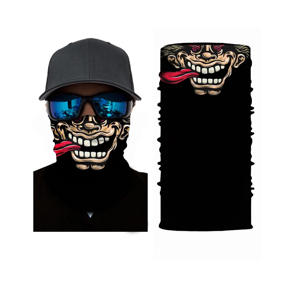 Printed Seamless Tube Headwear Skull Neck Gaiter Tubular Face Bandana Brown 885657973989