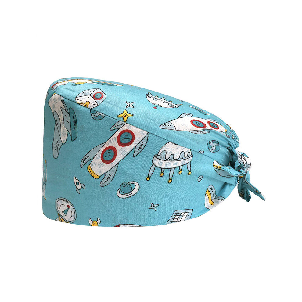 Scrub Cotton Nurse Hat Adjustable Medical Bouffant Sanitary Cap Print Pattern Unisex Dust Proof Beauty Nursing Colorful Cap 885657974498