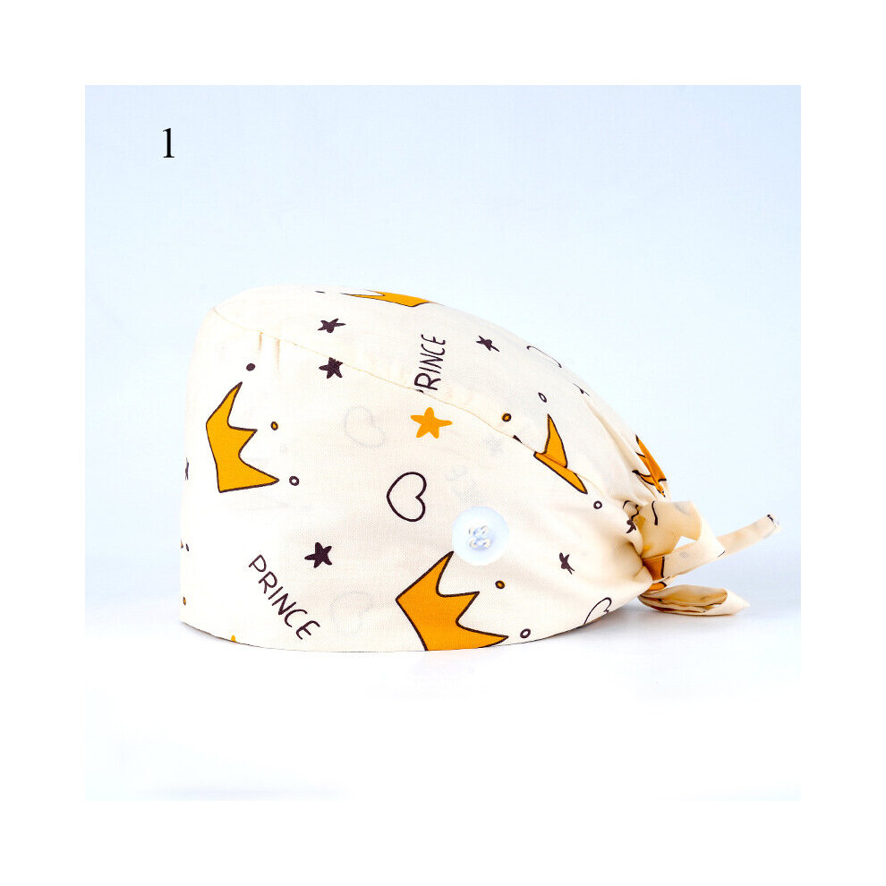 Cartoon Pattern Medical Scrub Hat Hospital Doctor Work Caps Health Worker Scrub Cap Pet Clinic Nurse Beautician Nursing Hat 885657974634