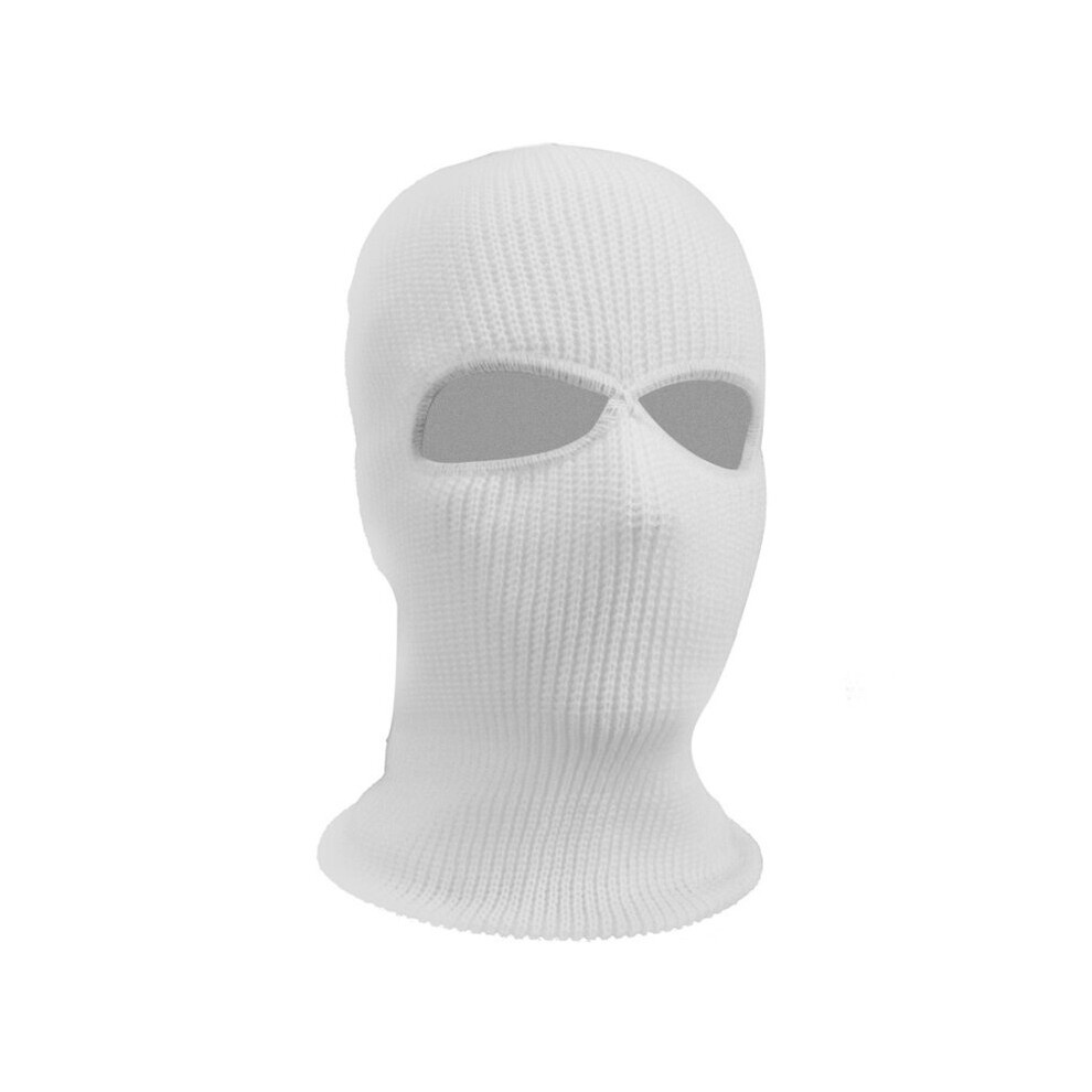 Army Tactical Mask 2/3 Hole Full Face Mask Ski Mask Winter Cap Balaclava Motorbike Motorcycle Helmet Full Helmet Unisex White 885657975204