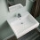 NES Home Lomond 570mm Wall Hung Rectangle Basin White 4