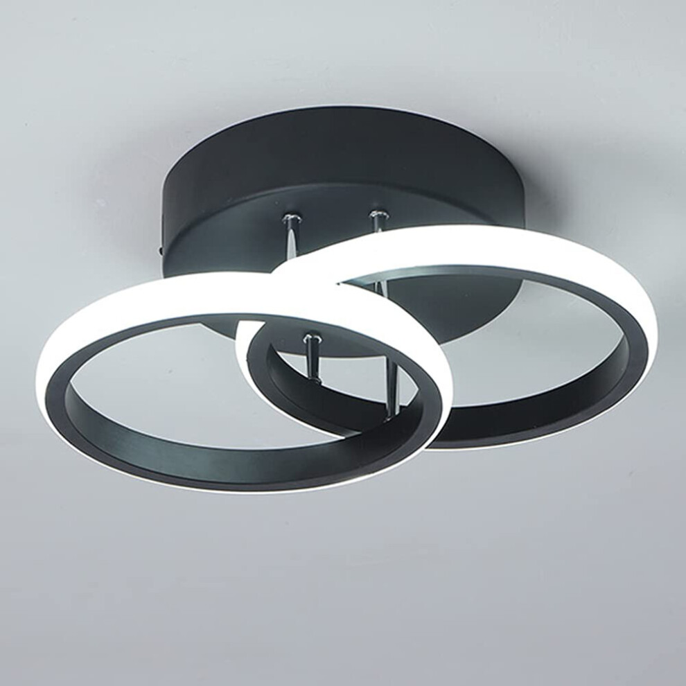 (01 Black White light) LED Ceiling Lamp Corridor Balcony Black white Indoor chandelier Ceiling Light for Bedroom Living Room Aisle Decoration