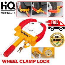Heavy Duty Wheel Clamp Car Caravan Trailer Van Motorcycle Security Lock