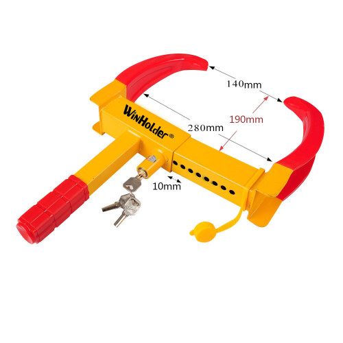 Heavy Duty Wheel Clamp Car Caravan Trailer Van Motorcycle Security Lock 2