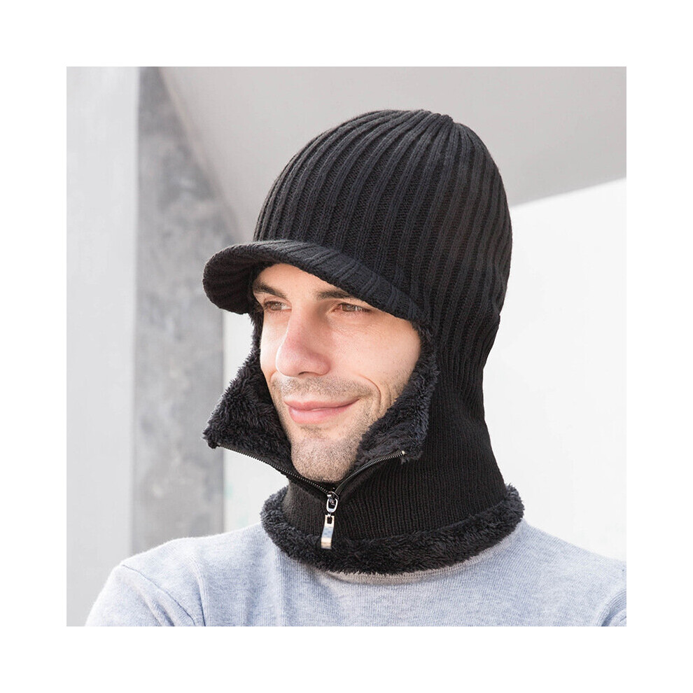 Winter Warm Skullies Beanies For Women Men Plus Fleece Hedging Caps Balaclava Male Face Cover Earflap Knitted Beanies-image-OPC-PBQQTXX-NEW
