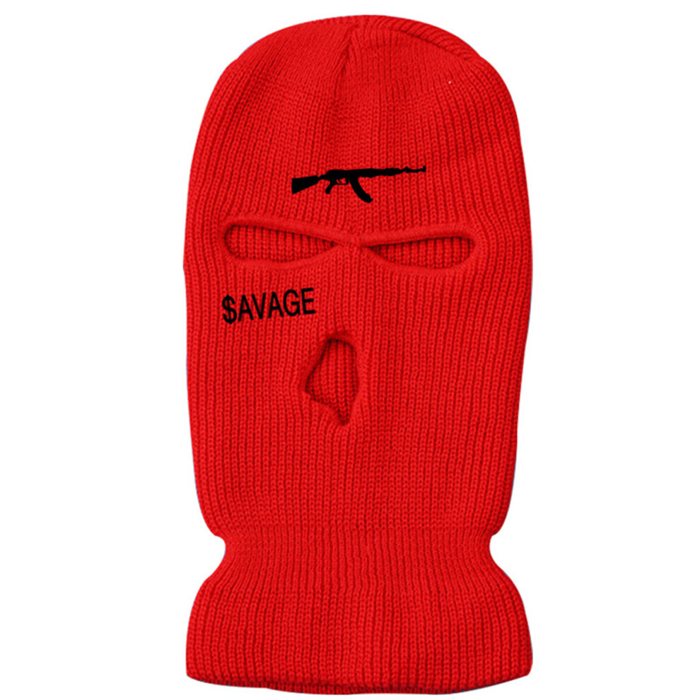Neon Balaclava Three-Holes Ski Mask Tactical Mask Full Face Cover Winter Knit Hat Halloween Party Mask Unisex Embroidery Cap Multicoloured 885657984558