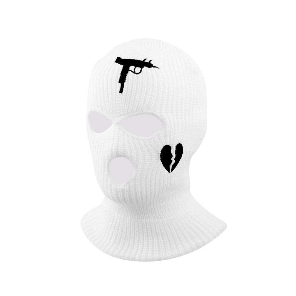 Neon Balaclava Three-Hole Ski Mask Tactical Mask Full Face Mask Winter Hat Party Mask Embroidery Bone Masculino White 885657998234