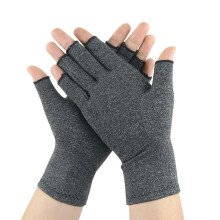(Grey White-L) Arthritis Compression Gloves Hand Finger Carpal Tunnel Pain Relief Support Brace Women Men Therapy Wristband Winter Warm 2021new