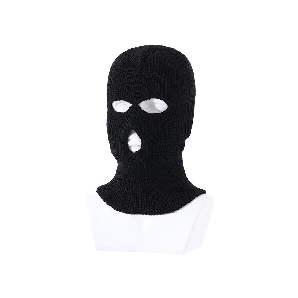 Winter Women Knitted Hat Full Face Cover Ski Mask Hat 3 Holes Balaclava Hood Motorcycle Army Tactical Caps Men Beanies Bonnet Multicoloured 885657998517