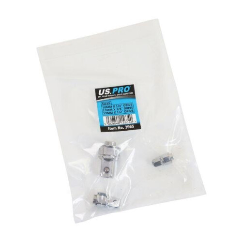 us pro US PRO Tools Spanner, Wrench, Ratchet, Ring Socket Adapters 1/4", 3/8", 1/2" 3965 2