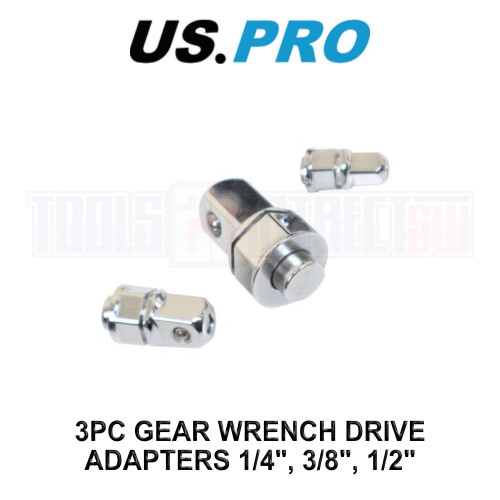 us pro US PRO Tools Spanner, Wrench, Ratchet, Ring Socket Adapters 1/4", 3/8", 1/2" 3965