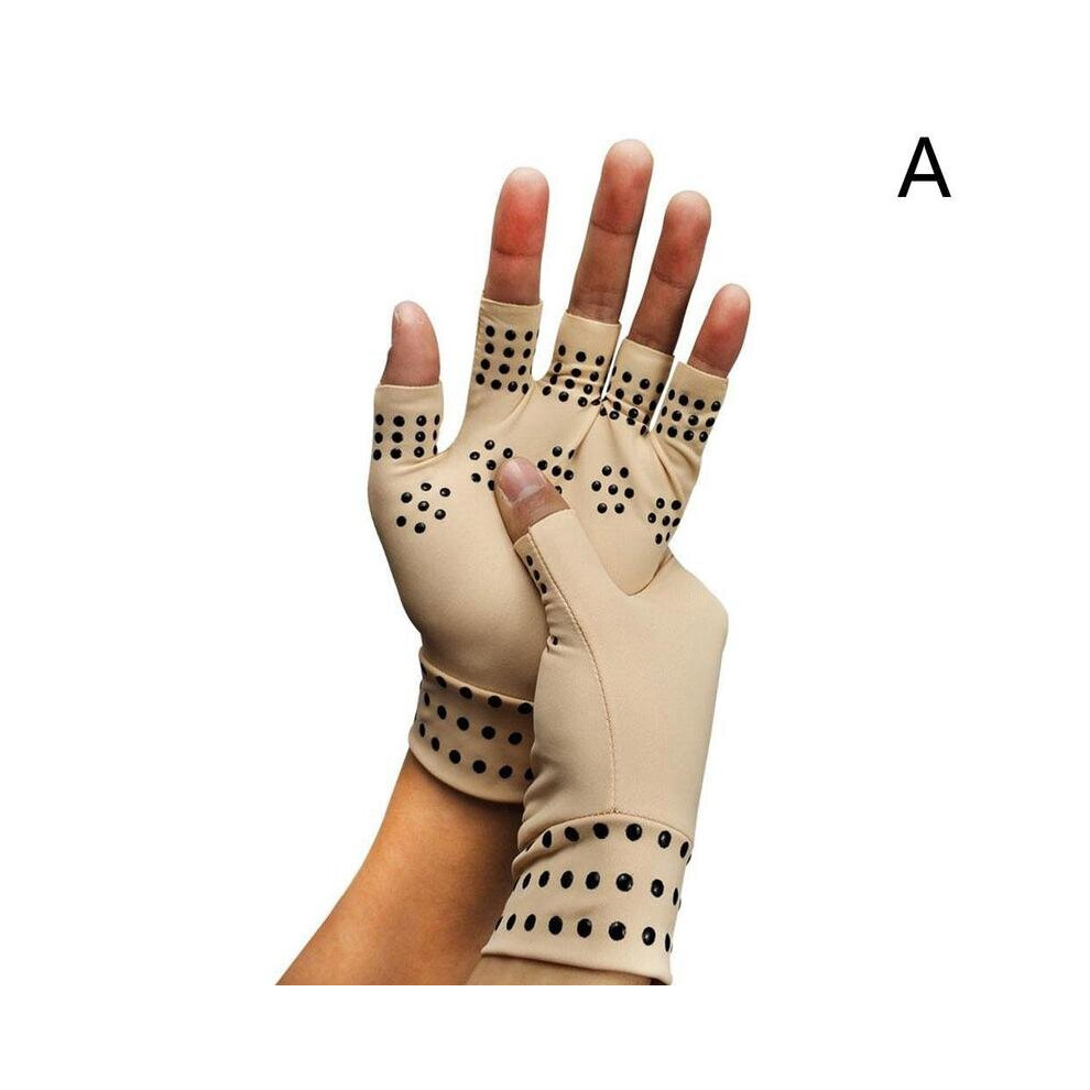 Multicoloured Magnetic Therapy Fingerless Gloves Arthritis Gloves Rheumatoid Compression Hand Pain Relief Heal Joints Health Care Tool