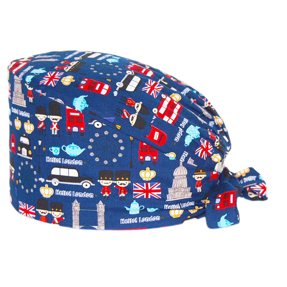 Surgicals Hats Adjustable Cotton Lab Beauty Salon Scrub Cap Cartoon Printing Bouffant Hat Head Scarf Nursing Accessories Hat 885657988174