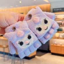 0-5 Years Old Winter Baby Girls Cotton Outdoor Warm Gloves Boy Children Cartoon Soft Five-finger Gloves Kids Lovely Gloves