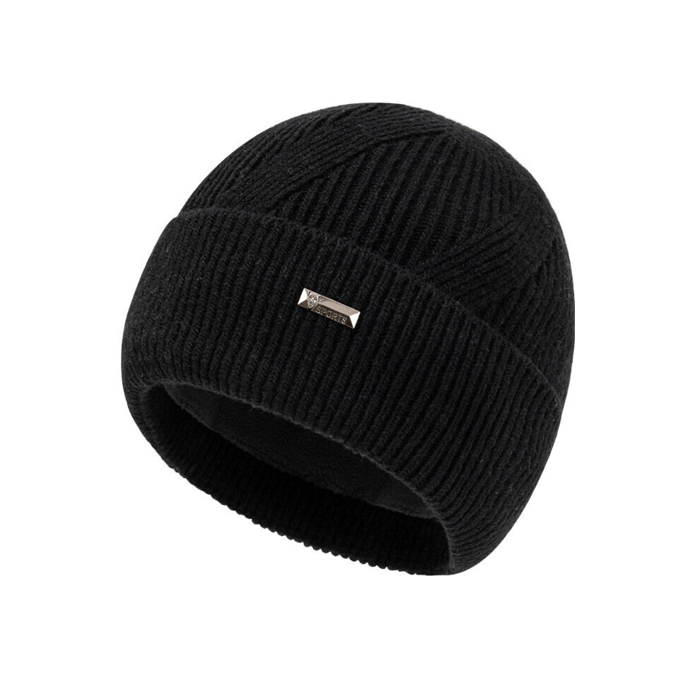 Hat Men Beanie Winter Knit Acrylic Fleece Warm Autumn Skiing Outdoor Accessory For Teenagers Boy-image-OPC-PBQQYGY-NEW