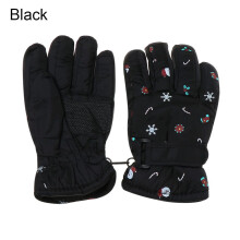 1Pair Winter Children Kids Windproof Ski Gloves Long-sleeved Mitten Snow Waterproof Snowboard Thicken Warm Mitten For 8-14 Years
