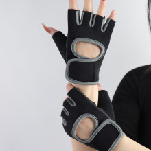 (grey White-L) Unisex Sports Fitness Half Finger Gloves Gym Weightlifting Women Men Training Gloves Yoga Mittens Outdoor Cycling Gloves