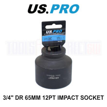 US PRO Tools 65mm 3/4" DR 12 Point Impact Socket 3722