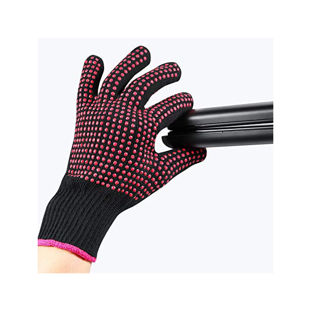 Grey,Multicoloured 1Pcs Protective Glove Hairdressing Heat Resistant Finger Glove For Hair Straightener Perm Curling Flat Iron Grey