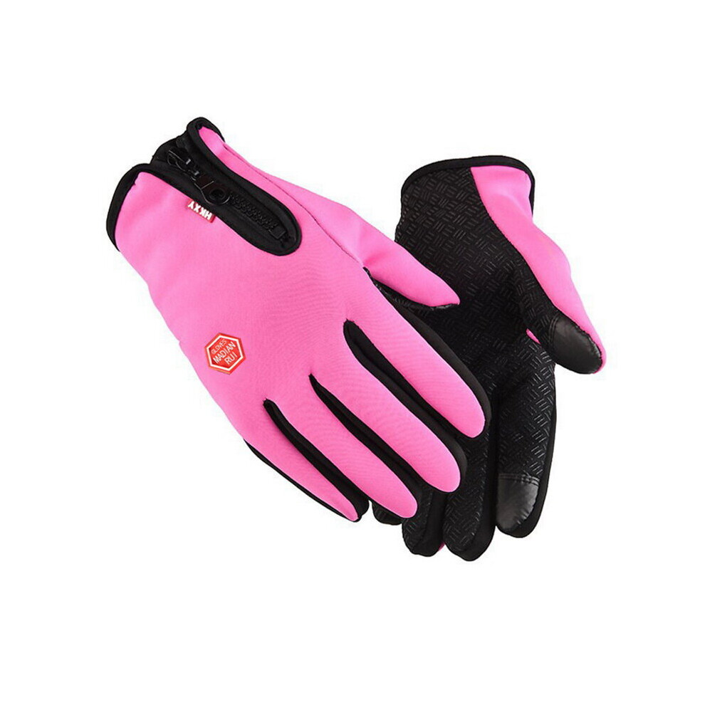 (pink White-XL 5) Outdoor Winter Gloves Waterproof Moto Thermal Fleece Lined Resistant Touch Screen Non-slip Motorbike Riding-image-OPC-PBQR2JK-NEW