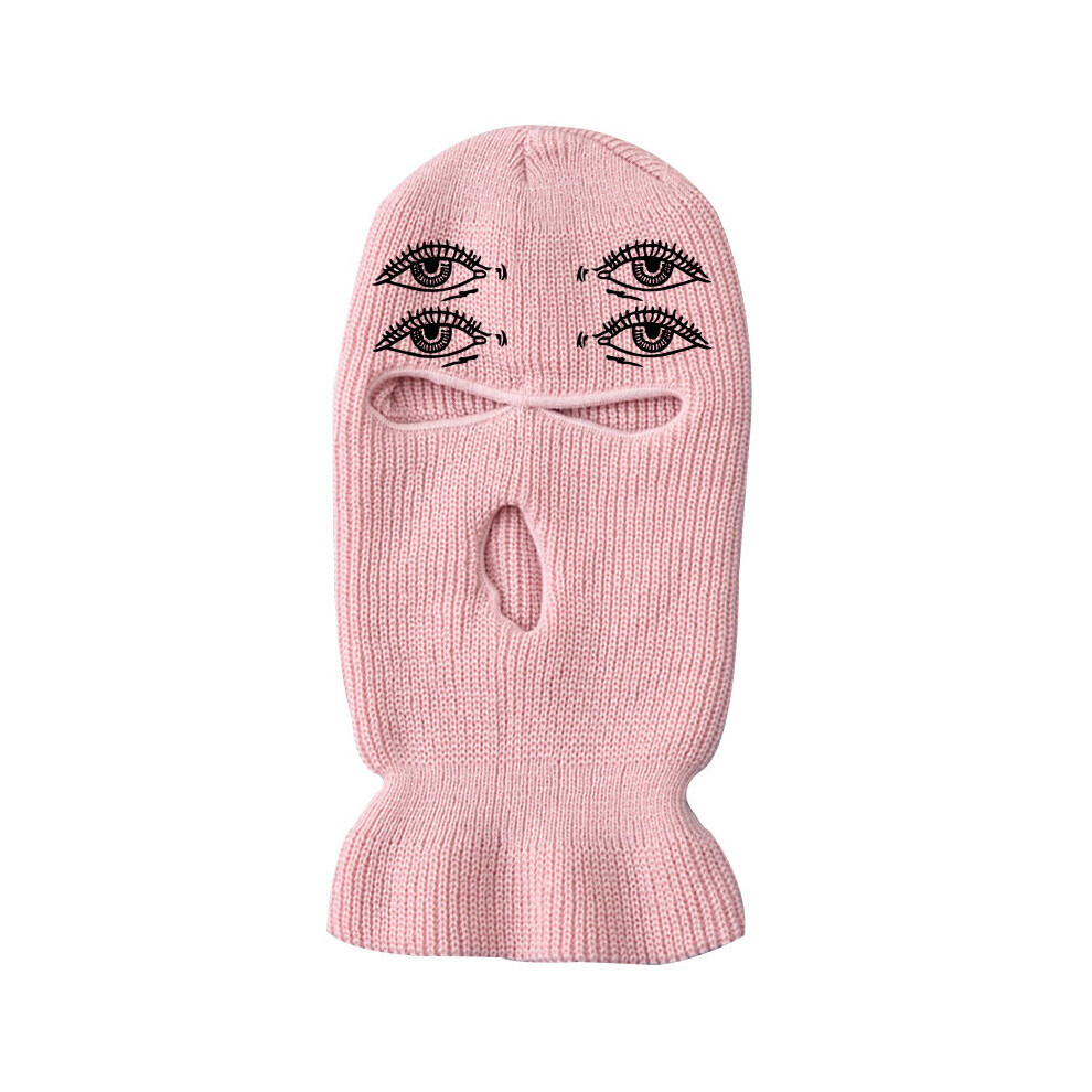 Balaclava For Menthree-Hole Beanie Ski Mask Tactical Mask Full Face Mask Winter Hat Halloween Party Mask Embroidery Multicoloured 885658018955