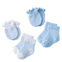4 Pairs Children Kids Newborn Socks Gloves Anti-scratch Breathable Elasticity Protection Face Mittens Shower Gift