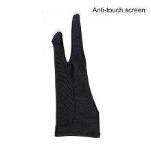 (Anti touch screen White-S) 2 Finger Anti-fouling Glove Both For Right And Left Hand Artist Drawing For Any Graphics Drawing Tablet