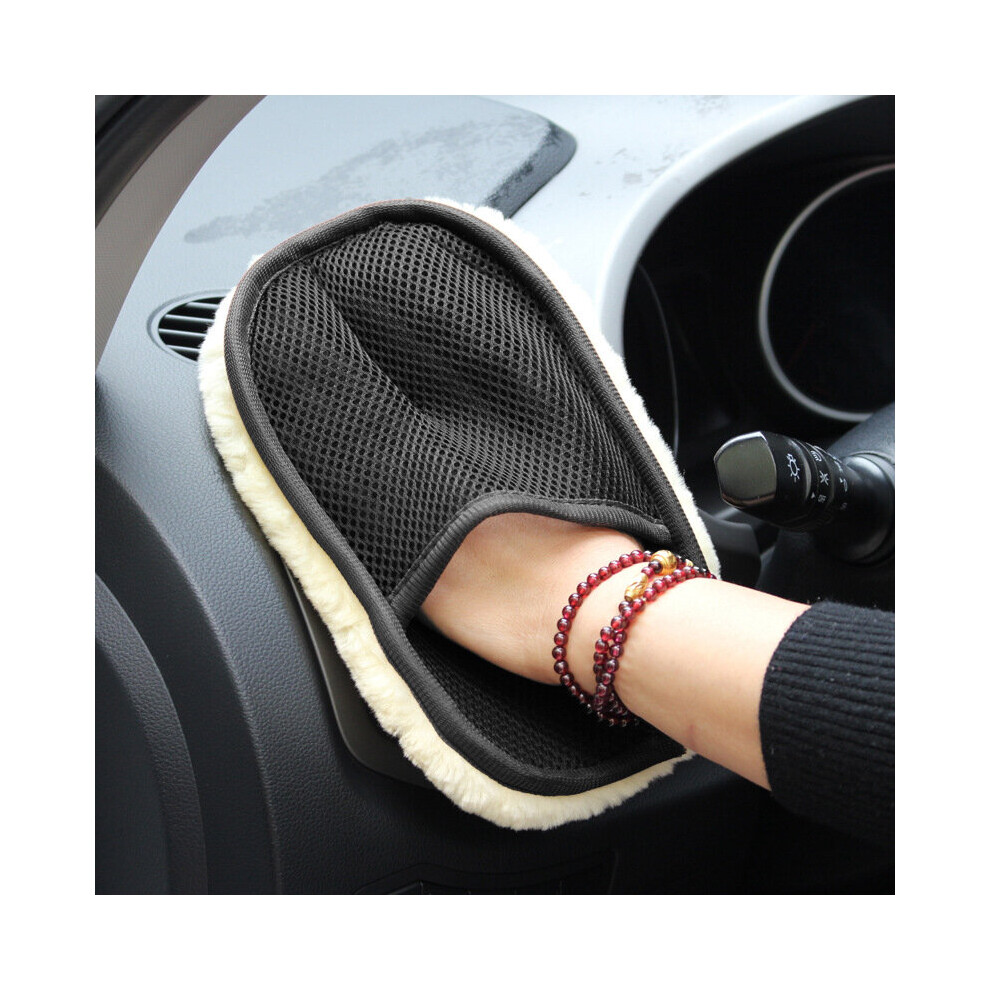 Car Styling Wool Soft Car Washing Gloves Cleaning Brush Motorcycle Washer Care Products Work Gloves Multicoloured 885658028848
