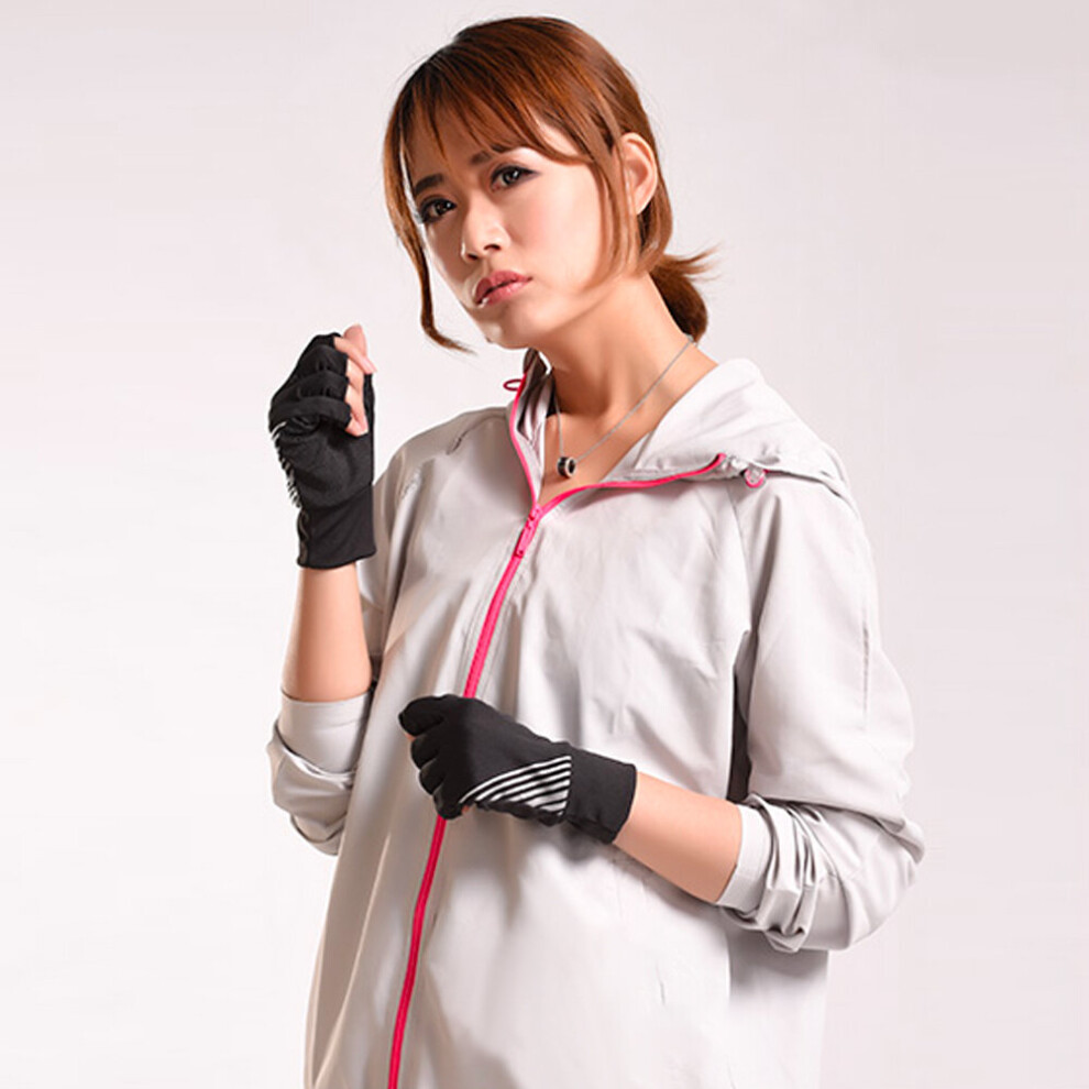 Professional Anti-UV Gloves UPF 50+ Short Non-Slip Summer Sunscreen Driving Half-Finger Breathable Sun Protection Glove