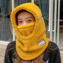 Women's Hats Winter Plush Balaclava Face Mask Hats Scarf Cycling Cap Hood Cap Cold Padded Hood Beanies Outdoor Warm Hat