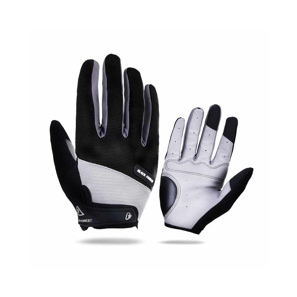 (-L) Men's Outdoor Motorcycle Riding Gloves All Finger Sports Fitness Gloves Touch Screen Mountain Climbing Gloves Black 885658032760