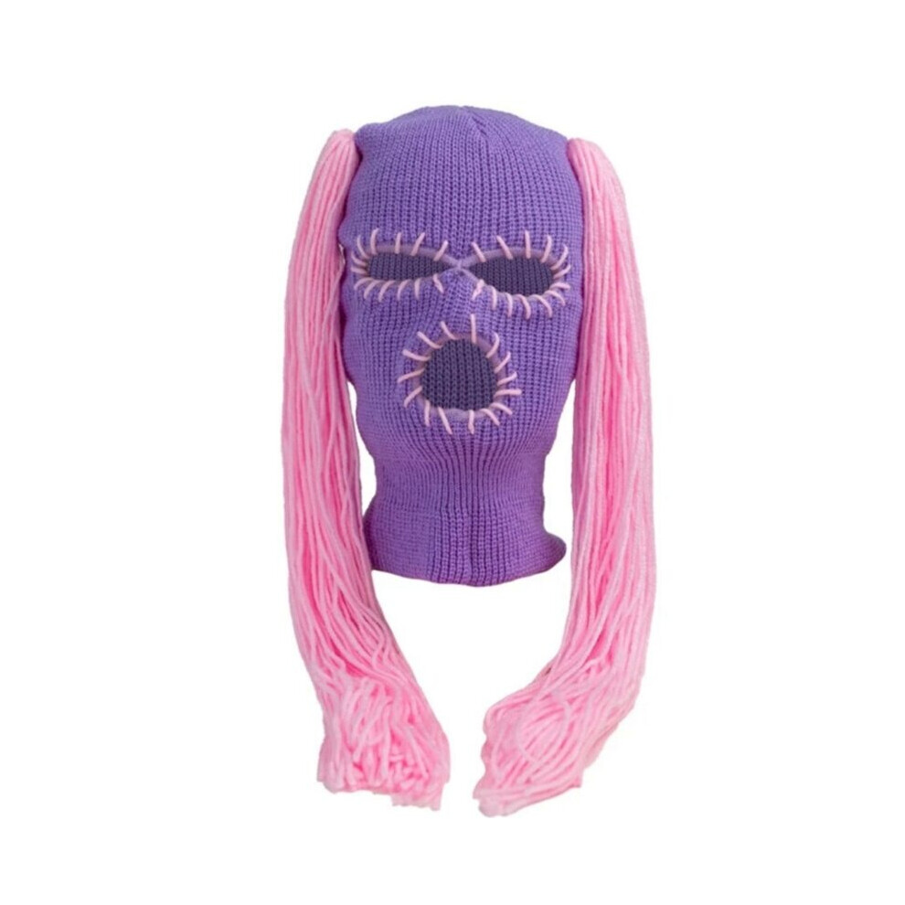 Winter Balaclava Beanie Hats Pranky Knitted Hat Full Face Ski Masks Knit Hat Drop Multicoloured 885658037703