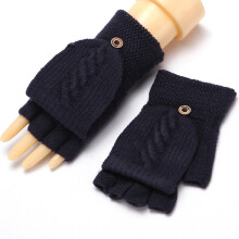 Wool Knitted Fingerless Flip Gloves Without Fingers Winter Warm Finger Touchscreen Glove Men Women Work Mittens Gloves