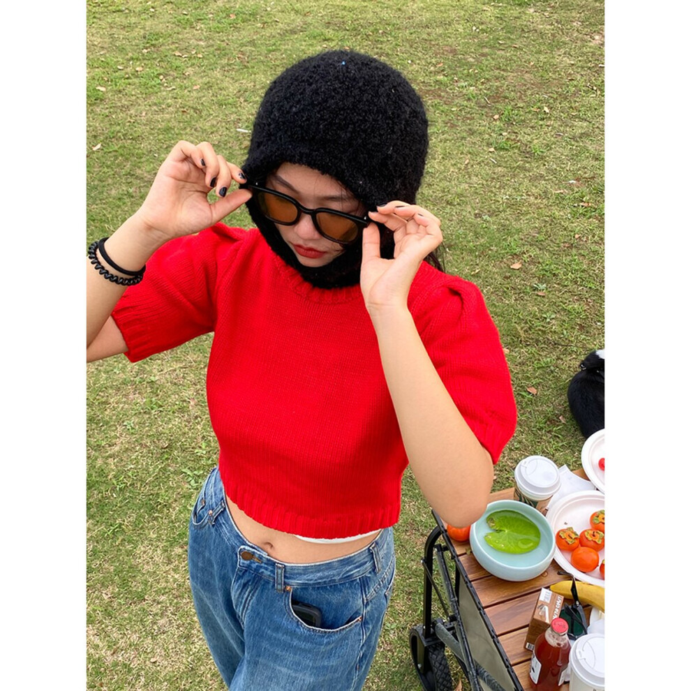 Balaclava Party Winter Mask Hat Scarf Bib Hat Ski Riding Outdoor Neutral Warm Baotou Knitted Hat Black 885658042288