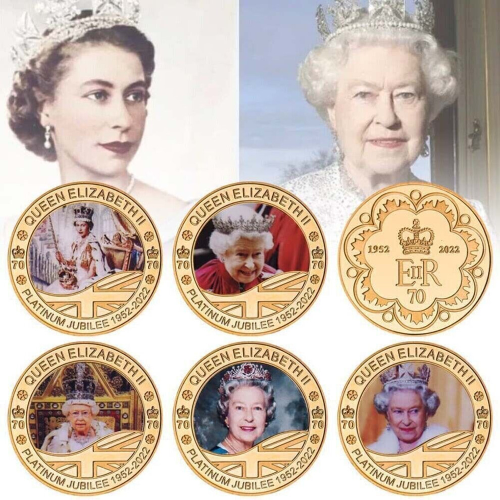 Bghone Queen Elizabeth Ii Platinum Jubilee Commemorative Coins / Medals Set Gold