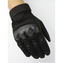 (black White-M) Touch screen tactical gloves Men's and women's ball air gun combat motorcycle hard joint all finger military gloves