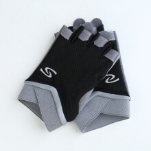 (Black-L) Professional Gym Dumbbells Gloves Half Finger Fitness Anti-Slip Hand Grip Women Men Breathable Cycling Bicycle Fingerless Gloves