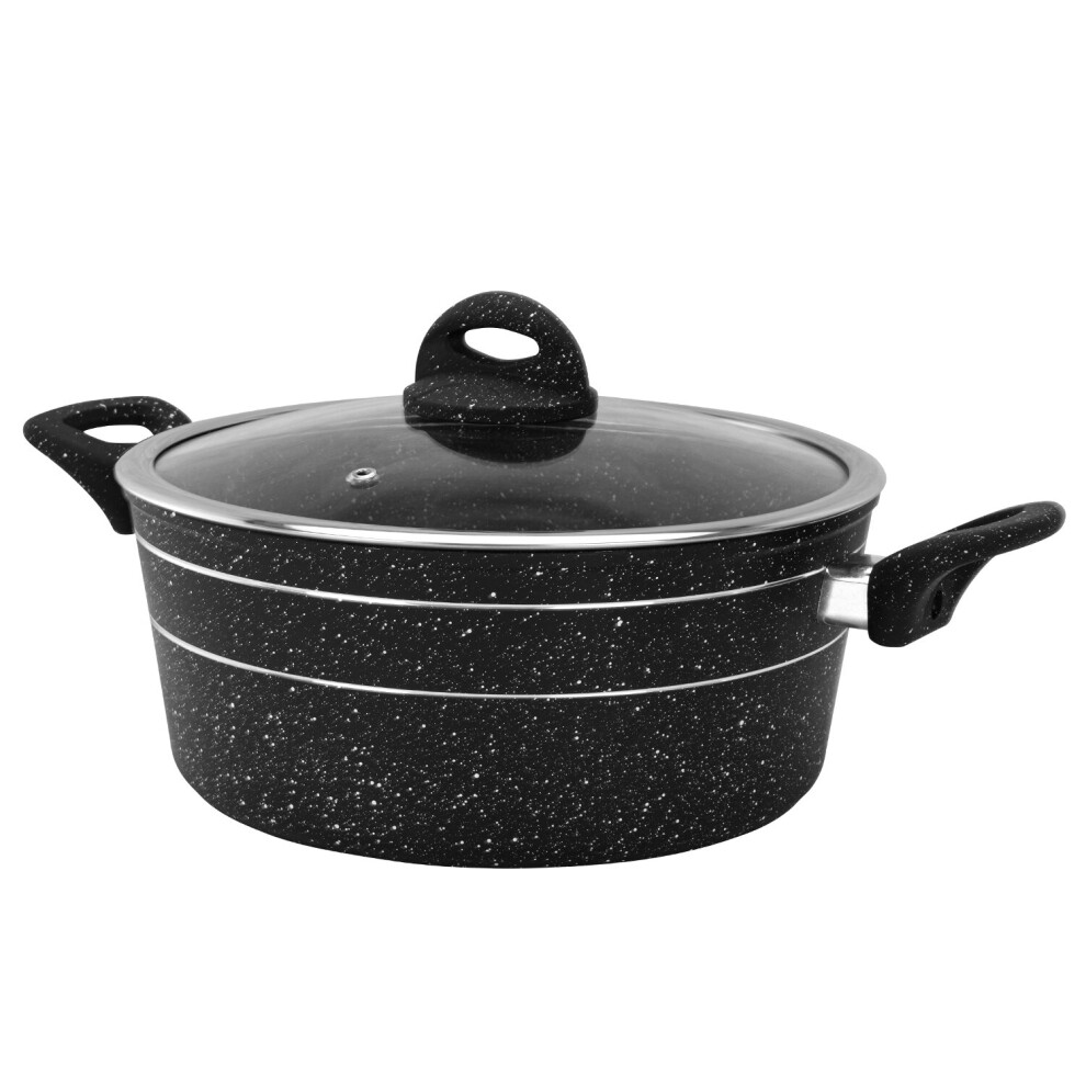 (30 Cm) Royalford Non Stick Casserole Pot with Glass Lid