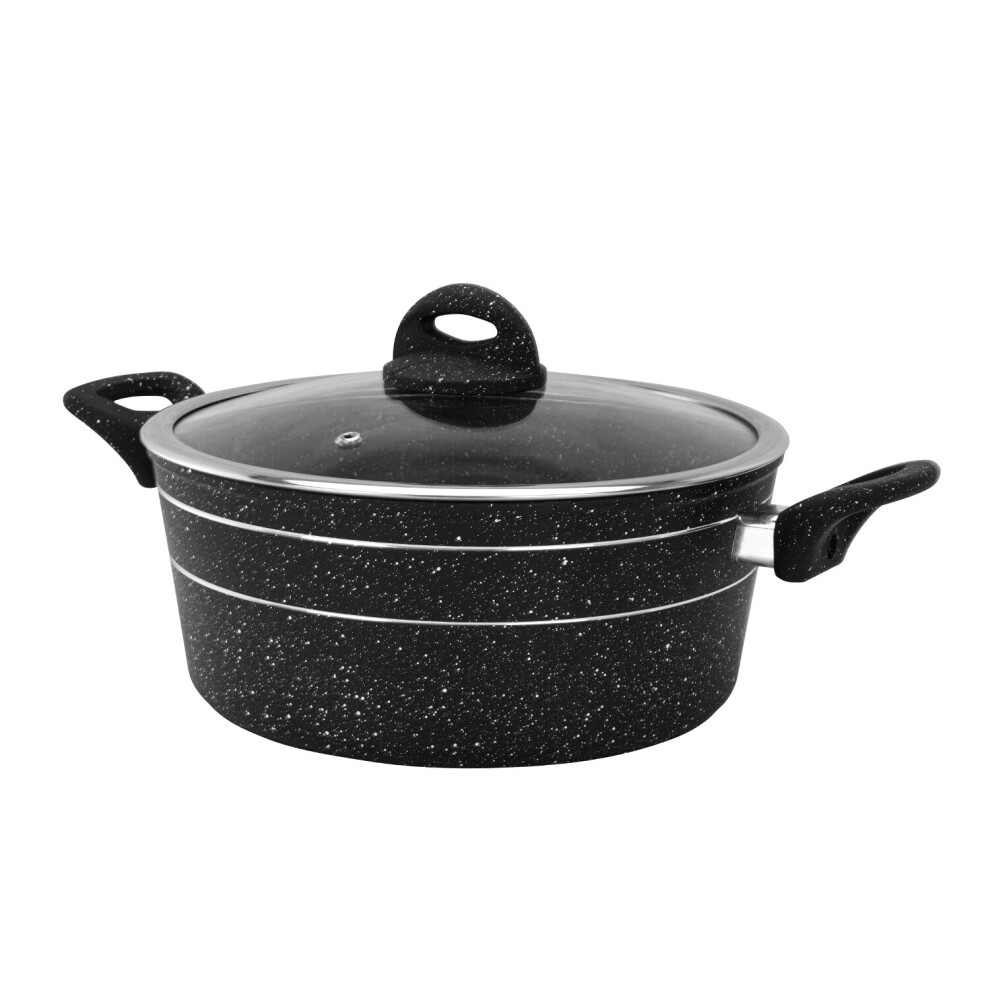 (26 Cm) Royalford Non Stick Casserole Pot with Glass Lid