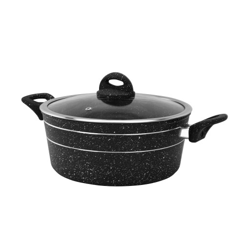 Royalford (24 Cm) Royalford Non Stick Casserole Pot with Glass Lid