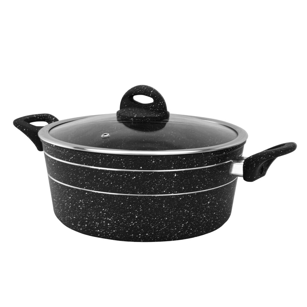 (28 Cm) Royalford Non Stick Casserole Pot with Glass Lid