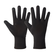 (Black-L) Football Gloves Boys Waterproof Thermal Grip Outfield Bicycle Bike Field Sports Cycling Player Outdoor Sports Apparel Gloves