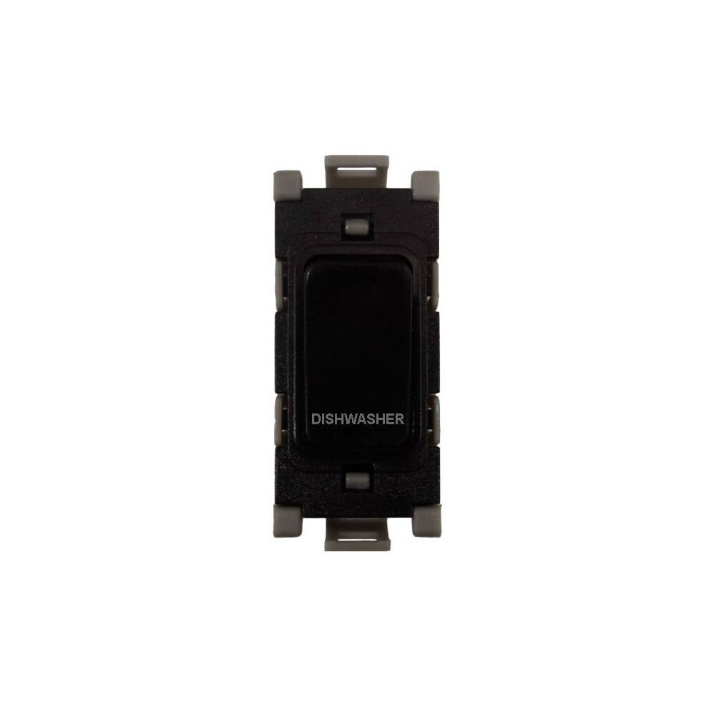 Deta G3556bk Grid Switch 20 Amp Dp Black Marked 'Dish Washer' (Black) 5016211355629