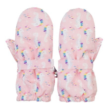 (Pink seahorse White-L(7 12 years old) 3) Children Winter Thicken Warm Ski Gloves Fleece Windproof Kids Skiing Cycling Gloves For Kids Outdoor Sports Mittens For Skiing