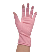 (light pink White-M) Magnetic Therapy Fingerless Gloves Compression Cotton Elastic Anti Arthritis Pain Relief Lightweight Durable Half Finger Gloves